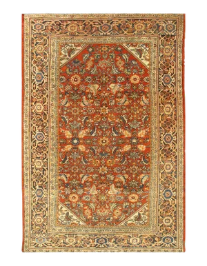 1910s Vintage Pasargad Antique Persian Mahal Rug - 6′9″ × 10′