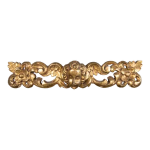 18th Century Italian Carved Giltwood Cherub Architectural Fragment Wall Hanging