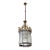 Antique Neoclassical Bronze & Etched Glass Ceiling Lantern For Sale