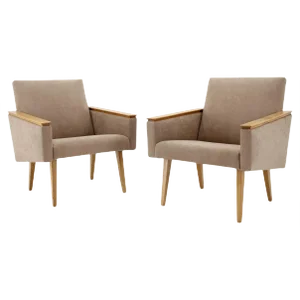 Set of Mid-Century Minimalist Armchairs, Czechoslovakia