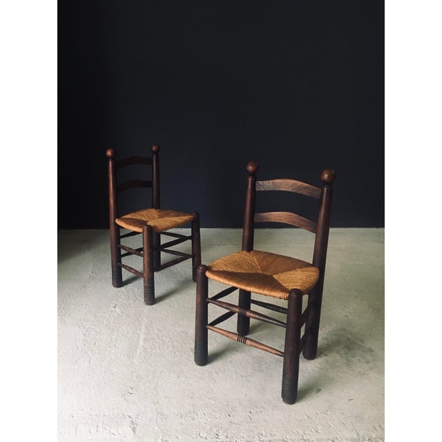 Wood French Provincial Dining Chairs from Charles Dudouyt, France, 1940s, Set of 6 For Sale - Image 7 of 18