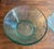 This set includes a blue green, embossed, heavy glass bowl along with a shell design tray. This is a charming vintage set...