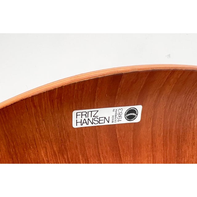 Wooden 3207 Chair by Arne Jacobsen for Fritz Hansen, 1980s For Sale - Image 16 of 17