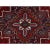 1960 7'9"x10'9" Ruby Red Geometric Medallion Old Persian Heriz Hand Knotted Wool Rug For Sale - Image 12 of 12
