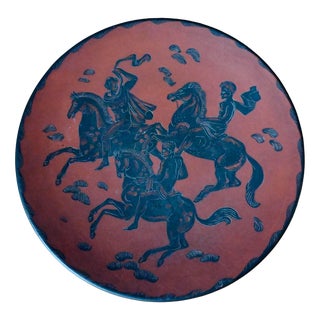 VIntage Sgraffite Ceramic Terracotta Dish by Fernand Elchinger, 1940 For Sale