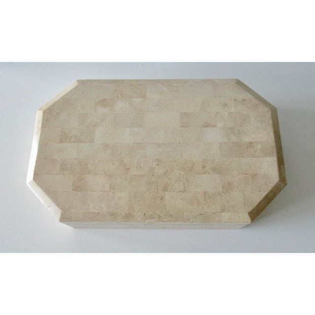 Maitland Smith Large Tessellated Stone, Hinged Keepsake Box For Sale - Image 16 of 18