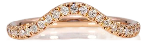 Earth-Mined Diamond Band Ring: Solid 14k Gold - Stackable Band Ring, Size 6.75