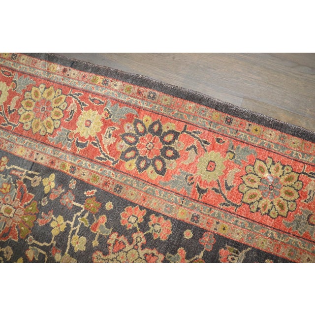 Red 19th Century Antique Mahal Sultanabad Rug no. j5252 For Sale - Image 8 of 9