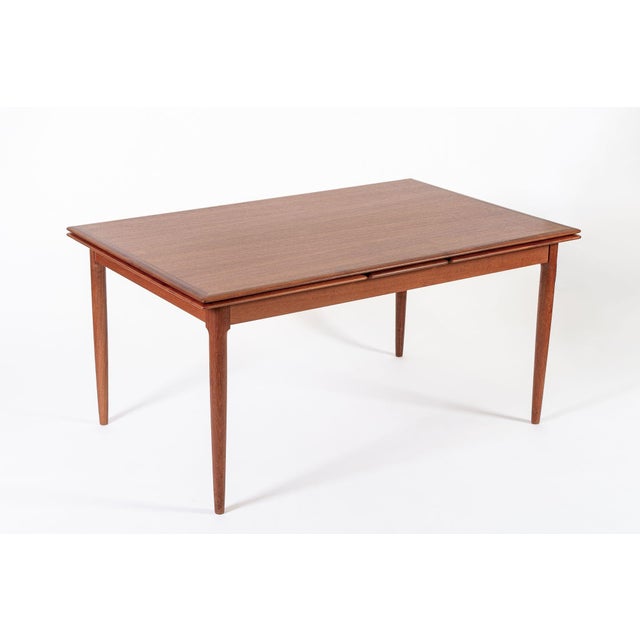 Mid Century Danish Teak Extension Dining Table by Kai Kristiansen (Attr.) For Sale - Image 11 of 13