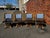 Set of 4 Bentwood Game Chairs. Swivel chairs have removable seat cushion and the back cushion is held on in each corner...