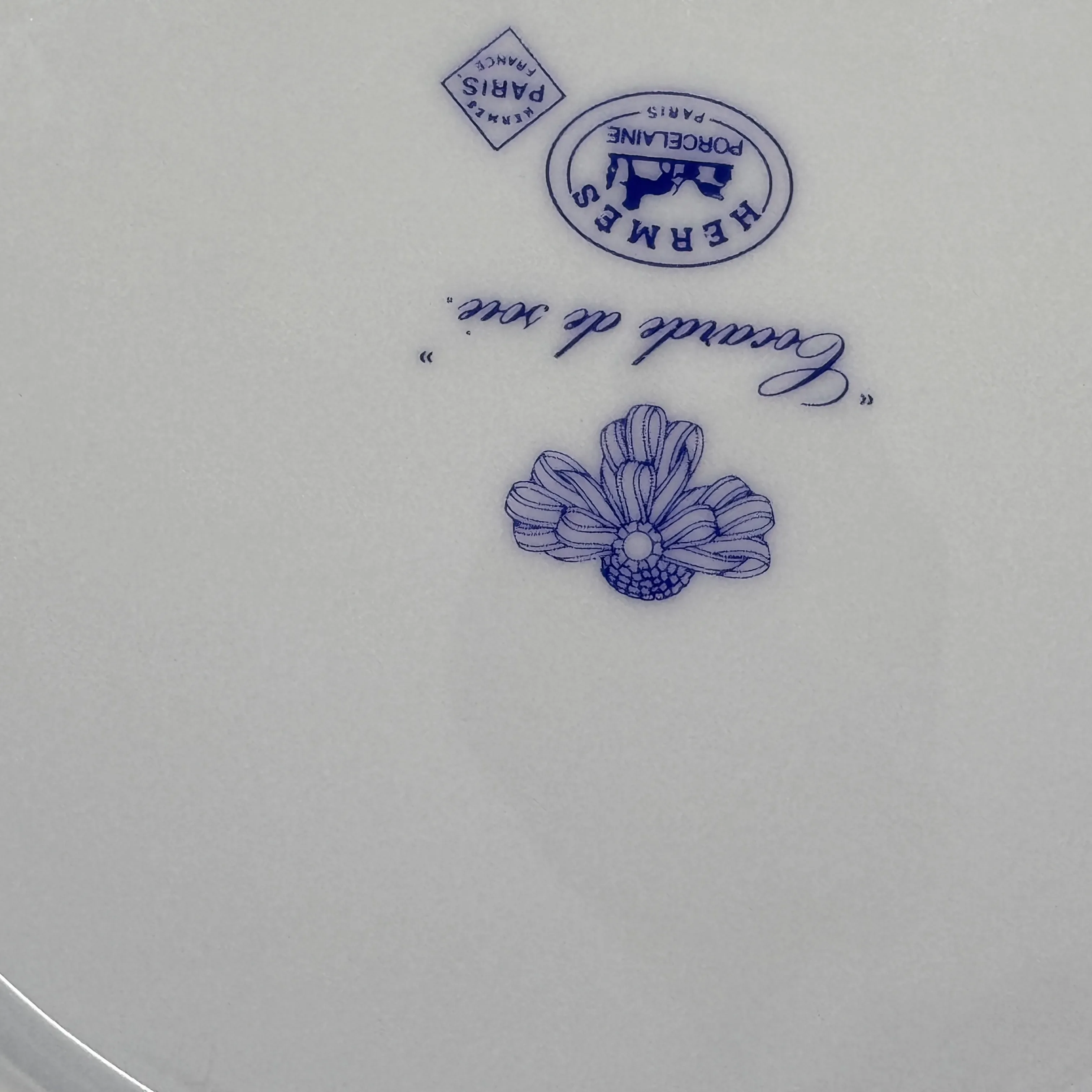 Cocarde De Soie Breakfast Plates from Hermès, 1980s, Set of 6