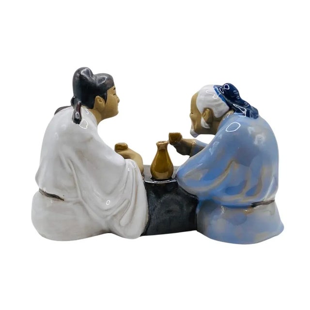 Vintage Chinese Mudman Figurine Wanjiung China #42 Mud Man Pottery For Sale - Image 4 of 7