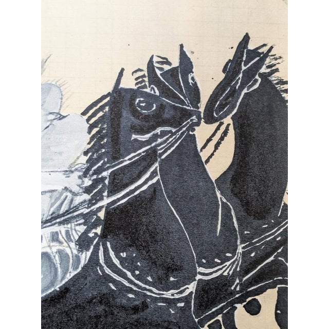 1950s Georges Braque, Black Horses and Chariot, Color Lithograph, 1955 For Sale - Image 5 of 7