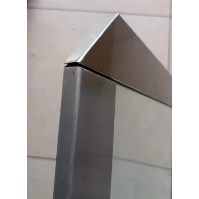 Gaetano Sciolari Rectangular Chrome Wall Mirror attributed to Gaetano Sciolari for Valenti, 1970s For Sale - Image 4 of 6