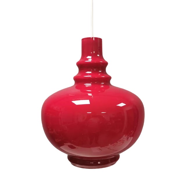 Large Pendant in Double Layer Glass from Nordisk Solar, Denmark, 1970s For Sale