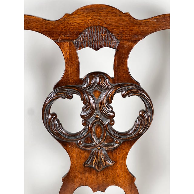 Brown Antique George III Mahogany Open Arm Chair C. Late 18th Century For Sale - Image 8 of 10