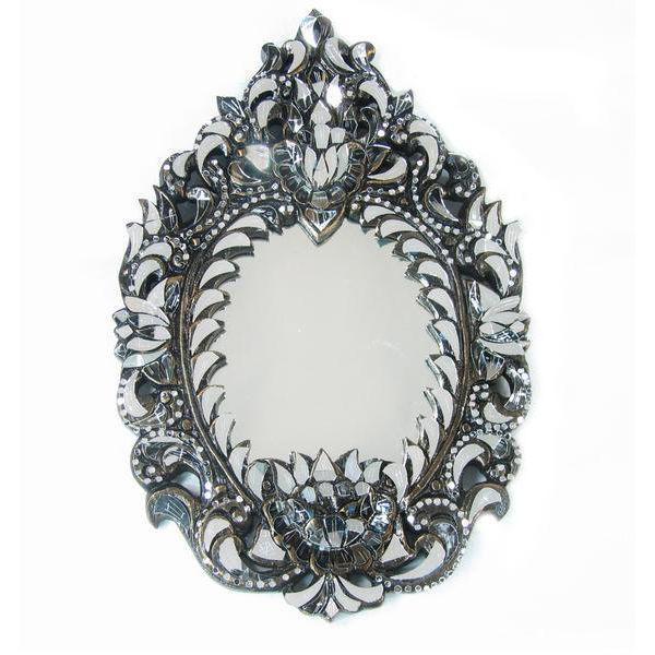 Oval Hand Cut Glass Mirror Chairish