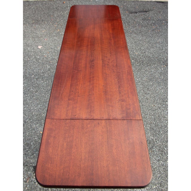 Early 20th Century Vintage Georgian Mahogany 1-Drawer Drop-Leaf Writing Table For Sale - Image 9 of 12