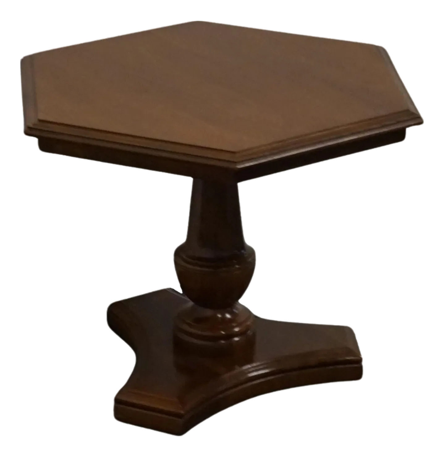 Ethan Allen Georgian Court Solid Cherry Hexagonal Accent End Table