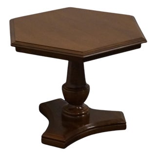 Ethan Allen Georgian Court Solid Cherry Hexagonal Accent End Table 11-8070 - 225 Vintage Finish For Sale