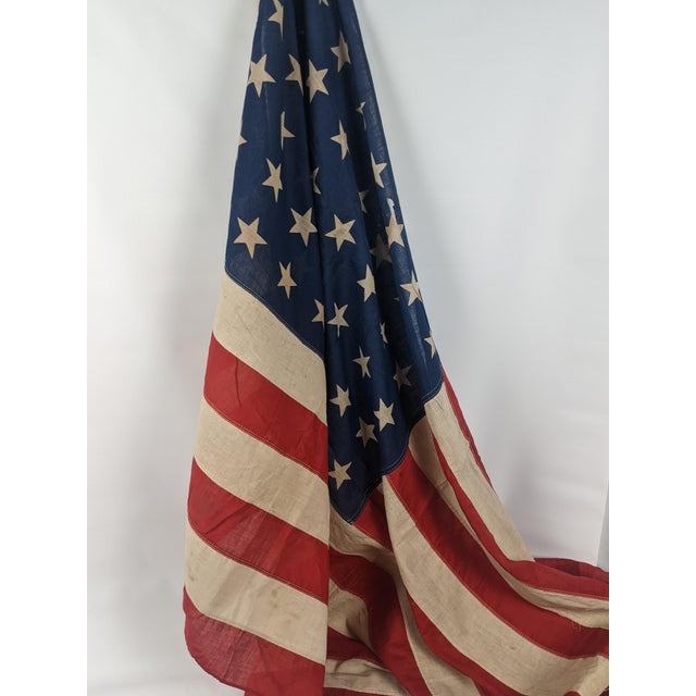 Early 20th Century Vintage Lexington 48-Star Sewn American Flag, 3 × 5 Ft, Red, White & Blue For Sale - Image 5 of 11