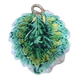 1880 Etruscan Majolica Leaf Bread Platter