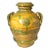 Large Italian Bright Yellow Glazed Earthenware Handled Vessel For Sale