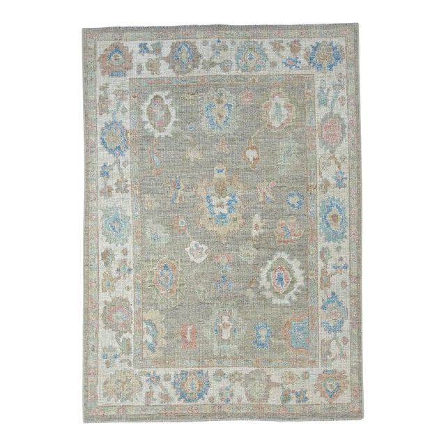 Turkish Oushak Rug 5' x 7' #17960 For Sale