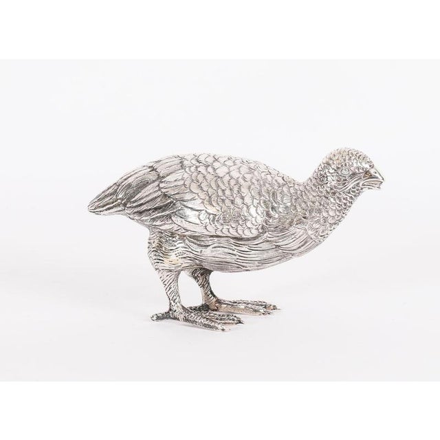 This is a stunning Antique Belgian pair of silver grouse with exceptional detailing to the modelling of the birds, bearing...