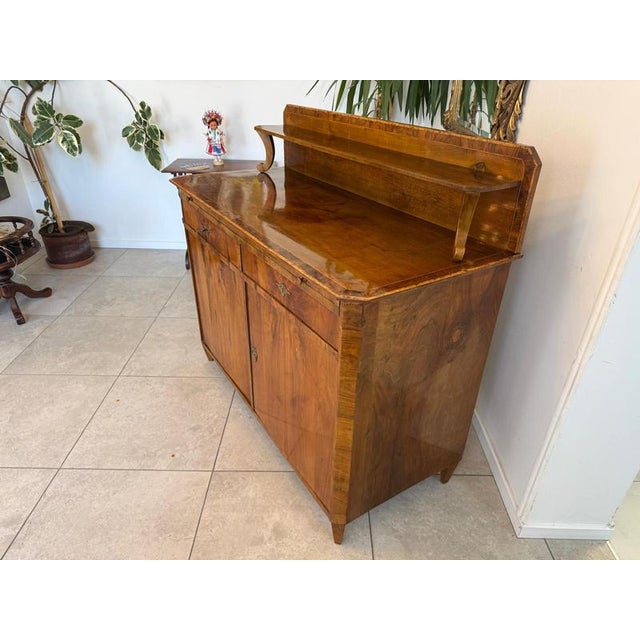 Biedermeier Sideboard in Walnut Veneer, 1900 For Sale - Image 12 of 17