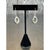 Metal Vintage 925 Silver Drop Earrings With Green Gemstone For Sale - Image 7 of 12