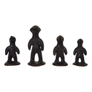 Brutalist African Style Terracotta Sculptures, 1960s, Set of 4 For Sale