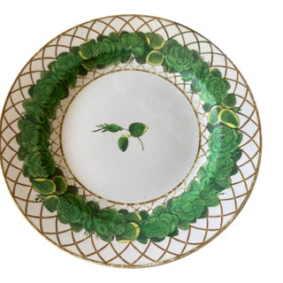 Antique Cabinet Plate Gorgeous Green Spode Plate, Circa 1810 For Sale
