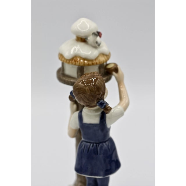 Blue Royal Copenhagen Figurine #757, Girl With Birdhouse For Sale - Image 8 of 10