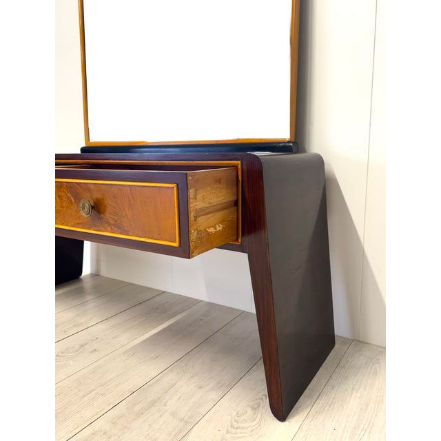Paolo Buffa Vintage Dressing Table with Mirror by Paolo Buffa, 1950s For Sale - Image 4 of 11
