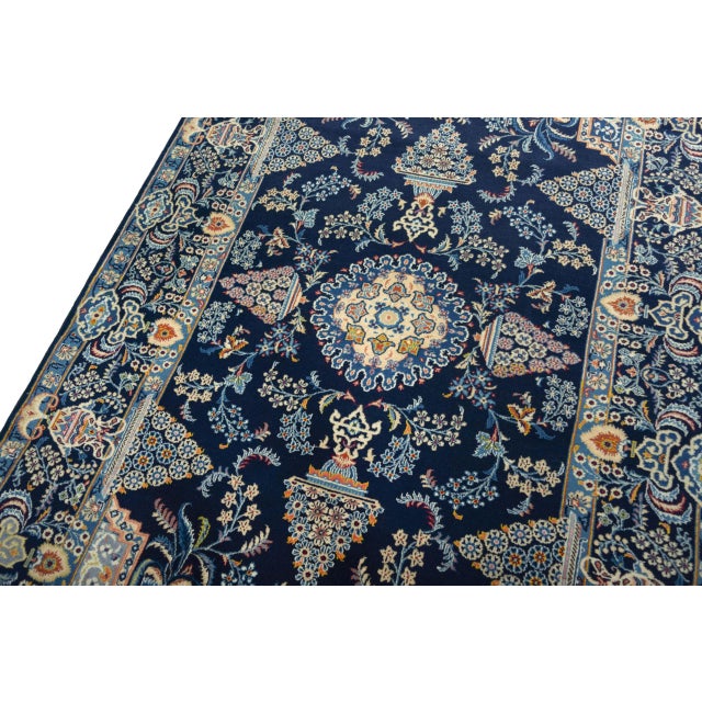 2000 - 2009 Hand-Knotted Kashan Rug in Cork Wool, 2000s For Sale - Image 5 of 12