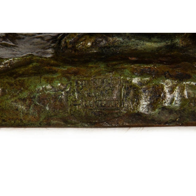 Modernist Bronze Sculpture of a Roaring Panther by Adolphe Geoffroy & Susse For Sale - Image 12 of 18