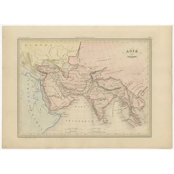 Antique map Asia titled 'Asie Ancienne'. This is an original antique map of Ancient Asia and originates from 'Atlas de la...