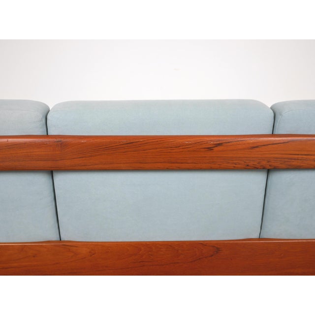 Green 3-Seater Sofa in Teak by Ole Wanscher for France & Son, Denmark, 1960s For Sale - Image 8 of 18