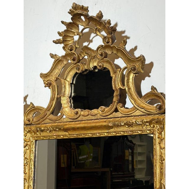Antique French Giltwood Mirror For Sale - Image 3 of 8
