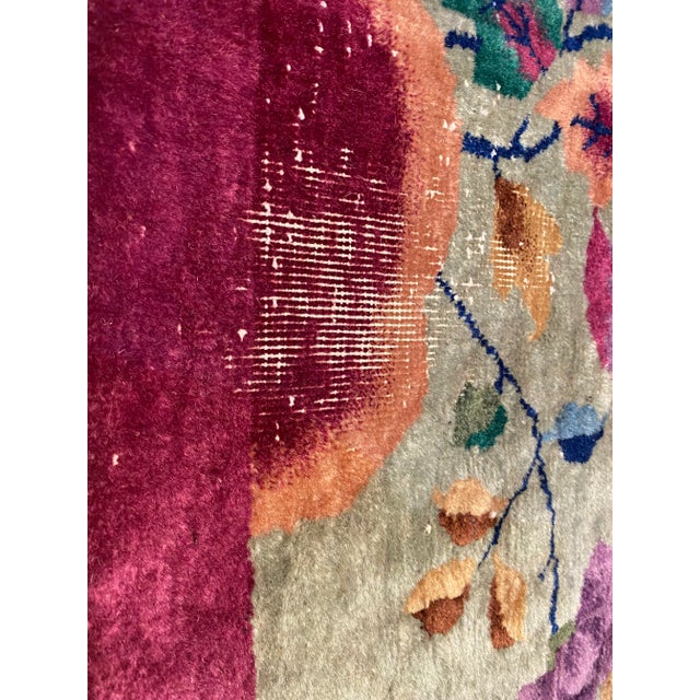 Antique Chinese Hand-Knotted Rug - 8′10″ × 11′3″ For Sale - Image 4 of 12