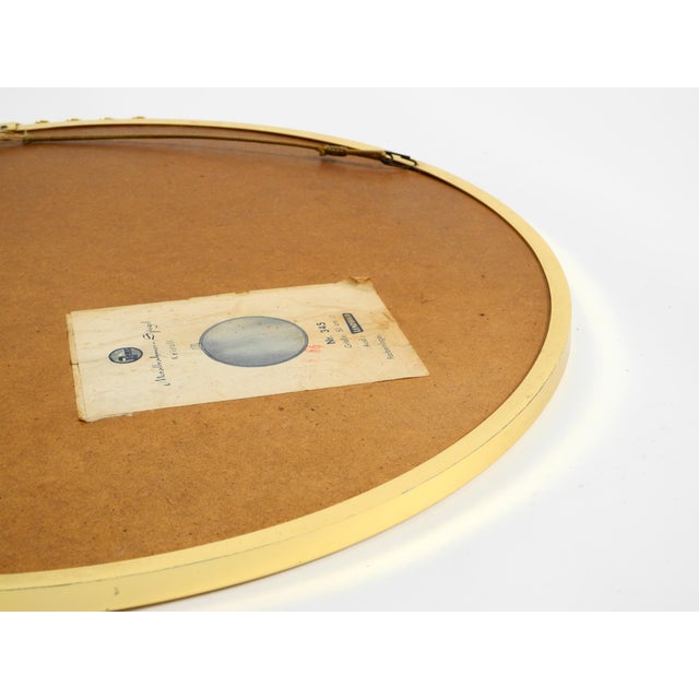 Mid-Century Modern Brass Wall Mirror from Lenz, 1964 For Sale - Image 9 of 14