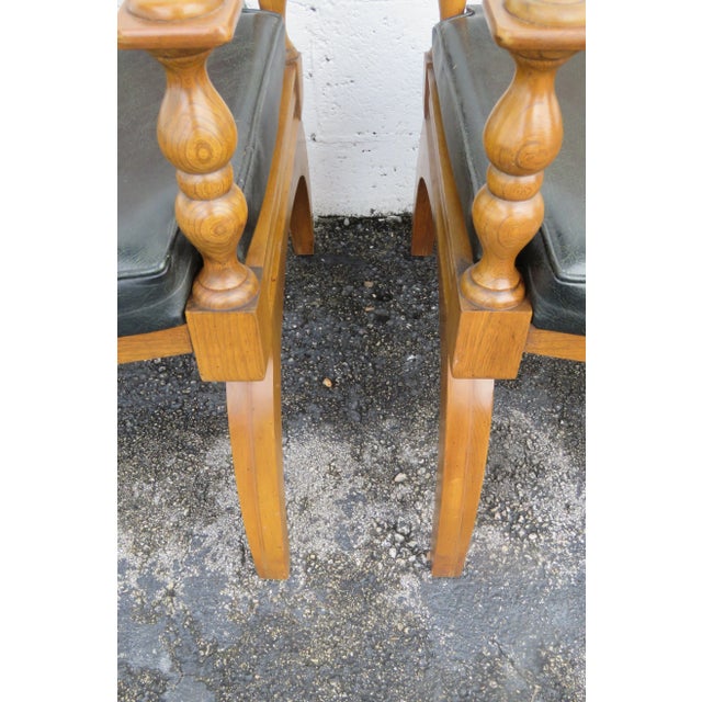 Brown Lenoir Mid Century Hollywood Regency Side Chairs a Pair For Sale - Image 8 of 13