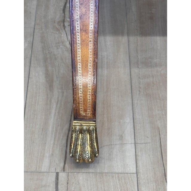 Mid-20th Century Tooled Leather-Clad Games Table For Sale - Image 14 of 18