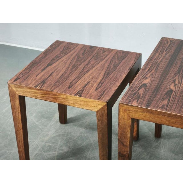 Brown Nesting Tables by Severin Hansen for Haslev, Denmark, 1960s, Set of 3 For Sale - Image 8 of 18