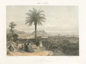 Benoist, Illustration of Nice Near Villa Venanson Near Nice in France, 1865, Print