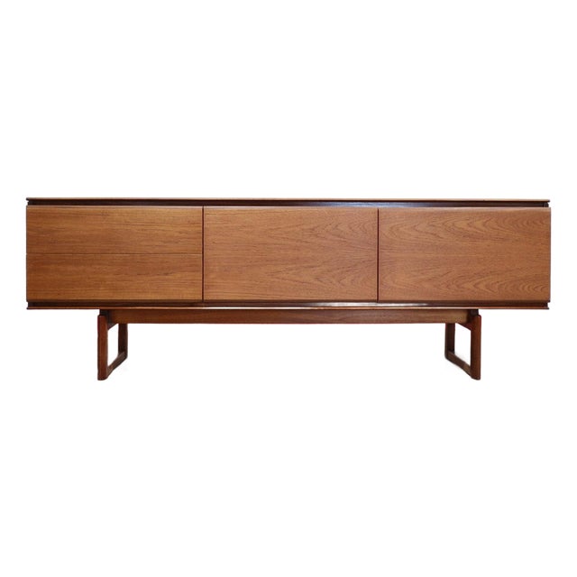 Mid Century Modern Vintage Teak Credenza Sideboard by White and Newton For Sale