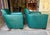 Dark Green 1990s Pair of John Hutton for Donghia "Noble" Green Leather Club Chairs For Sale - Image 8 of 12