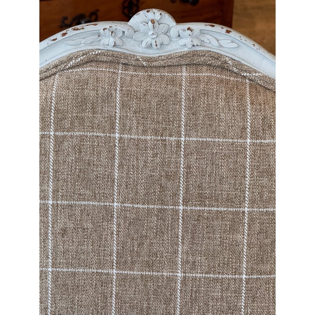 18th Century Painted Pair of French Fauteuils For Sale - Image 6 of 10