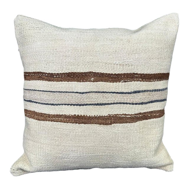 Turkish Hemp Pillow Cushion Natural Beige Brown Pillow Cushion Cover 20x20 For Sale